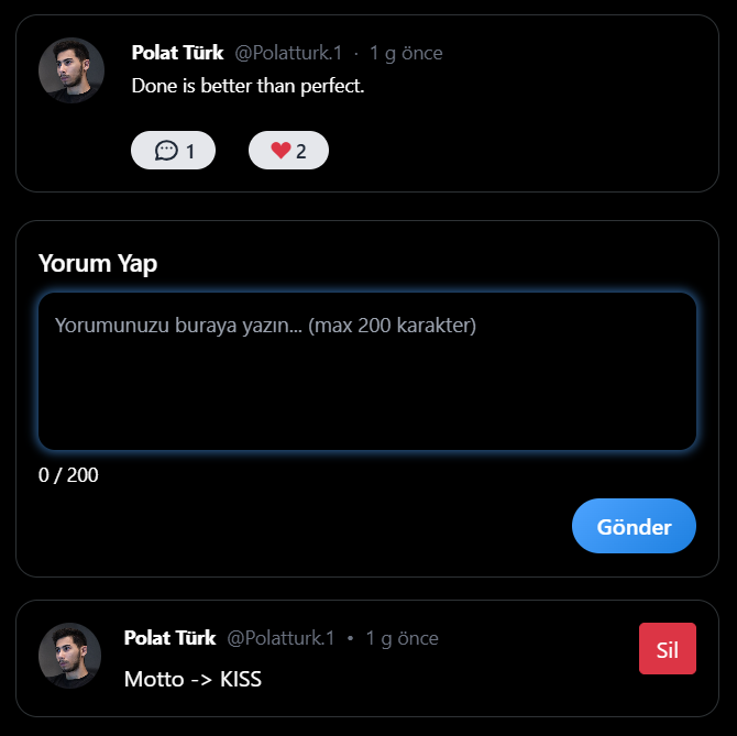 Yorumlar ve Beğeniler Ekran Görüntüsü